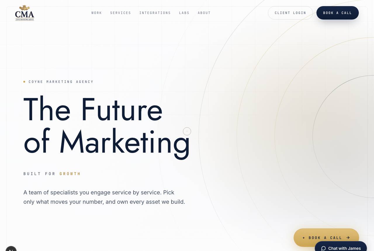 Coyne Marketing Agency website