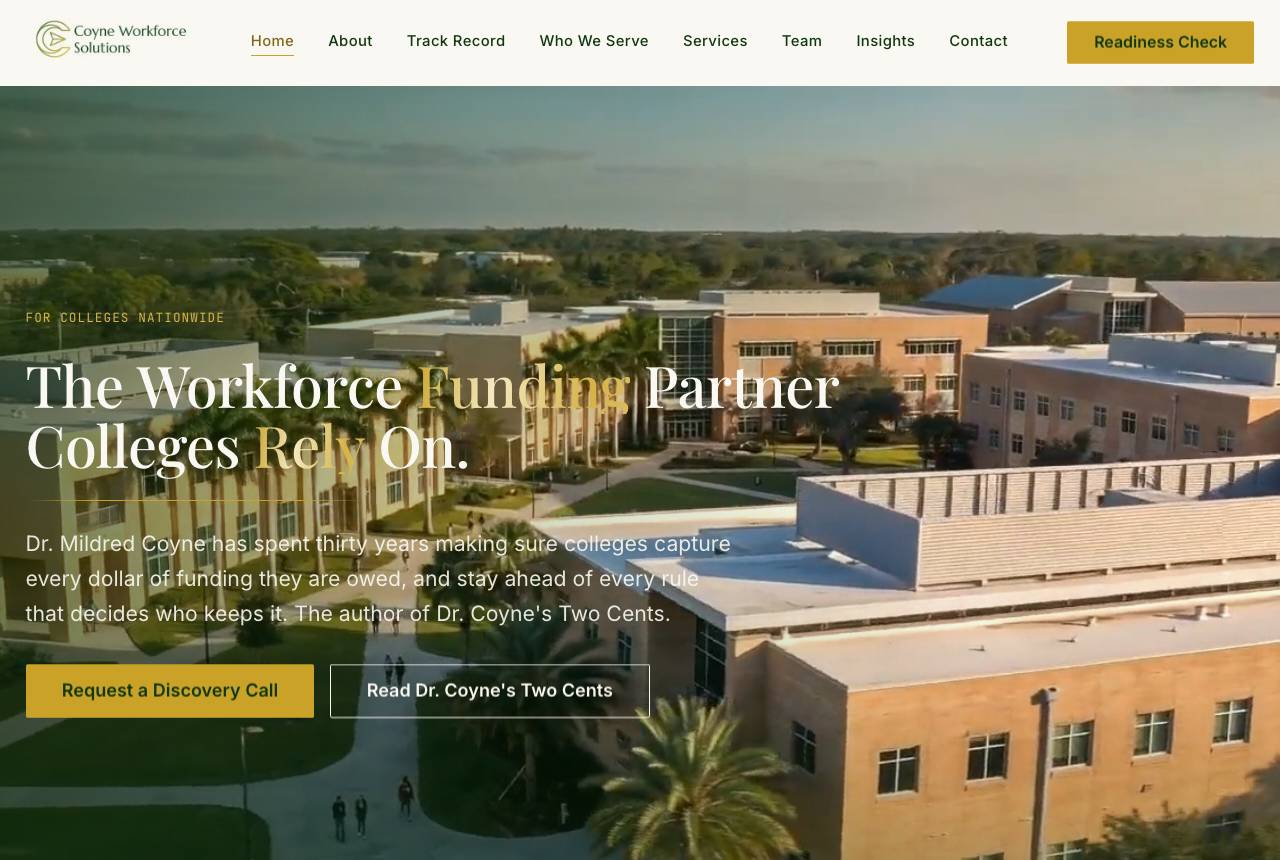Coyne Workforce Solutions website