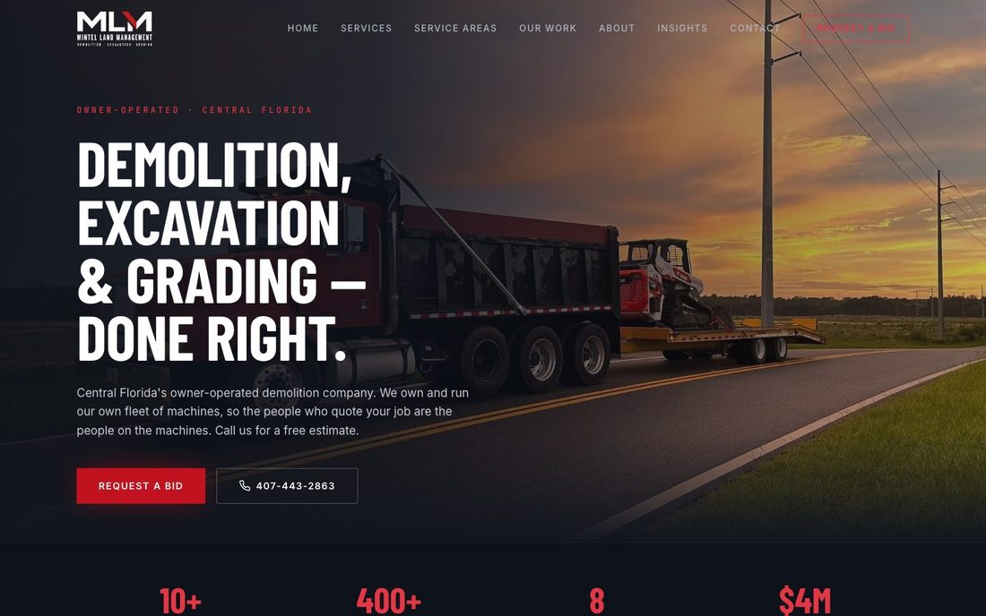 MLM Demolition website
